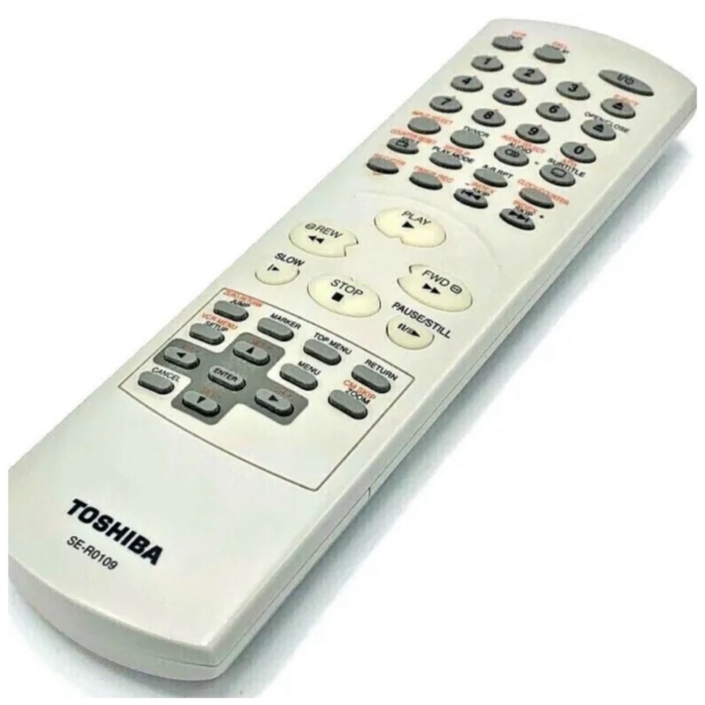 Genuine Toshiba SE-R0109 OEM Remote Control for VCR DVD Tested